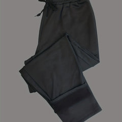 Solid Fleece Sports Pants with Pockets
