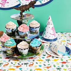 Dinosaur Cupcake Stand 3 Tier For Boys Birthday Party