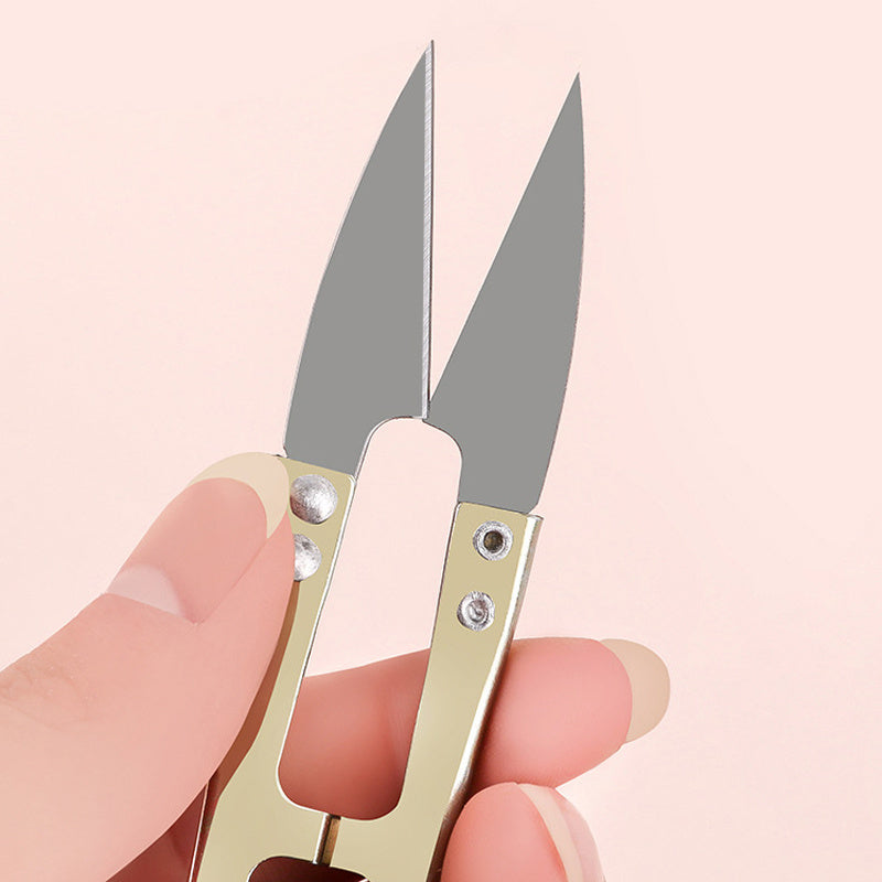 Household U-shaped Spring Yarn Scissors