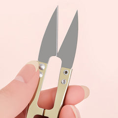 Household U-shaped Spring Yarn Scissors