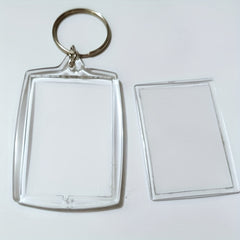 5pcs Acrylic Photo Frame Keychain Picture Holder Keyring for Bags