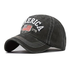 America Flag Embroidered Baseball Cap Vintage Washed Distressed Dad Hats Unisex