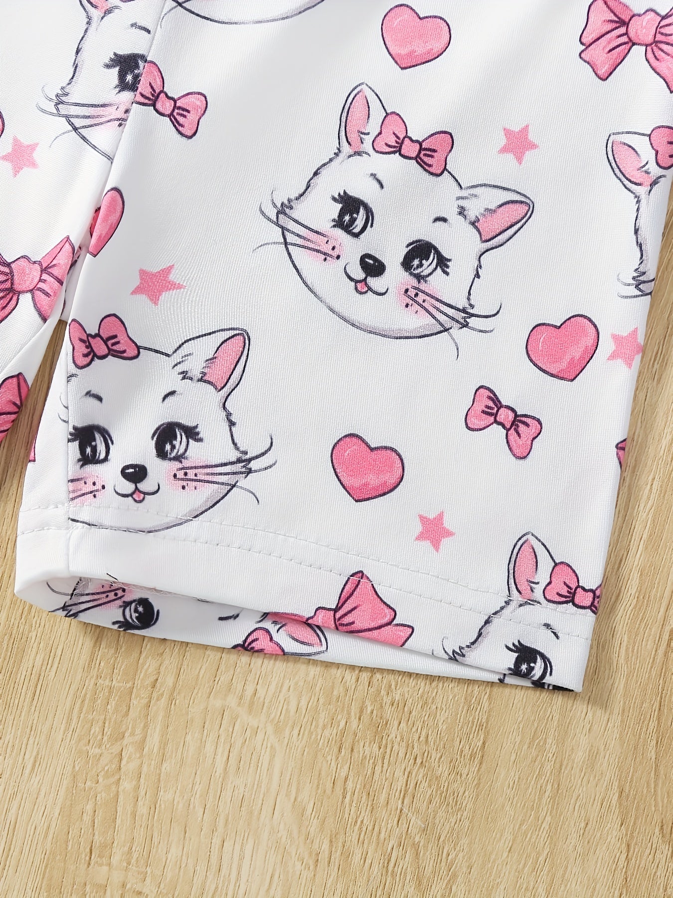 3pcs Girls' Bike Shorts with Cartoon Print Regular Fit Comfy Shorts