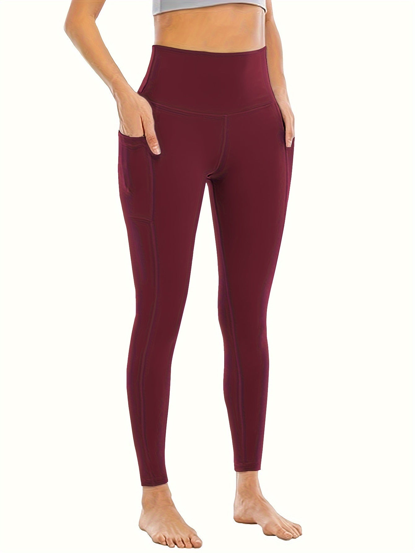 Solid Yoga Pants Running Workout Fitness Sports Tight Pants