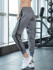 Mesh Stitching Sports Cropped Pants Women's Activewear