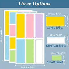 Colorful Label Stickers Waterproof Handwritten Self-adhesive Name Stickers