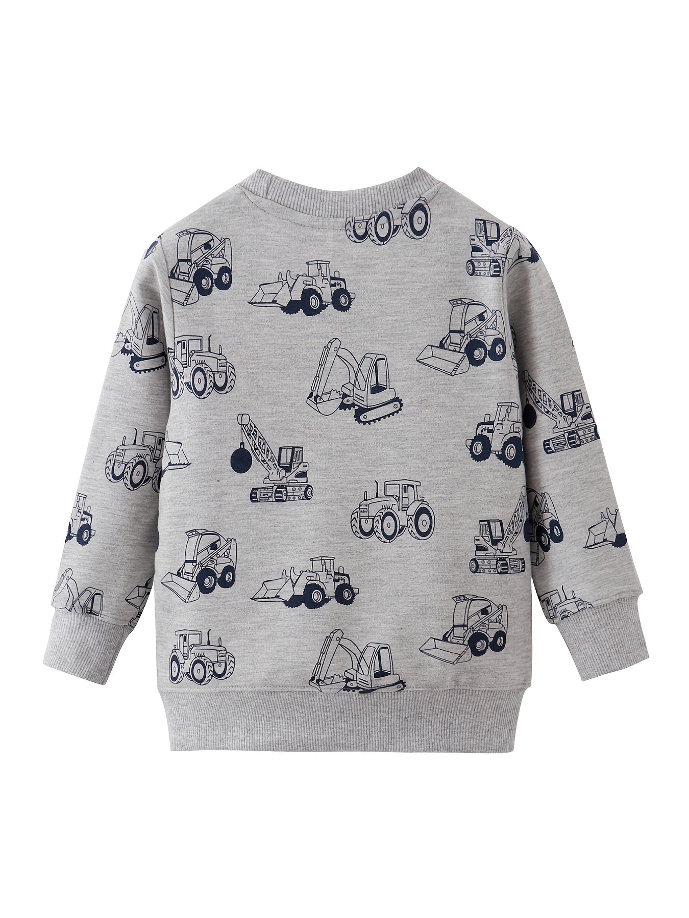 Excavator Graphic Toddler Pullover Sweatshirt for Boys and Girls
