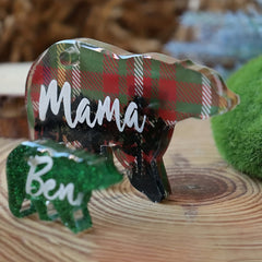 Animal Family Keychain Silicone Molds Set with Key Chain Rings