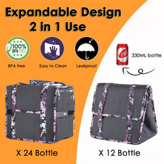 Large Insulated Lunch Bag For Women Leakproof Cooler Bag Expandable Capacity