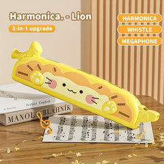 2pcs Cartoon 16 Hole Harmonica Toy Instrument for Boys and Girls