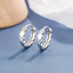 Golden Wave Hoop Earrings S925 Silver Classic Earrings For Women Girls