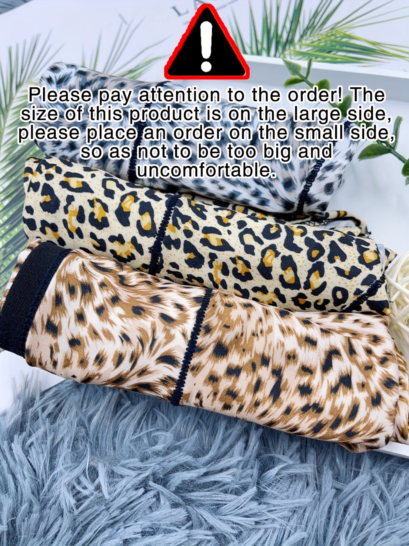3pcs Leopard Print Briefs Comfy & Stretchy Intimates Panties