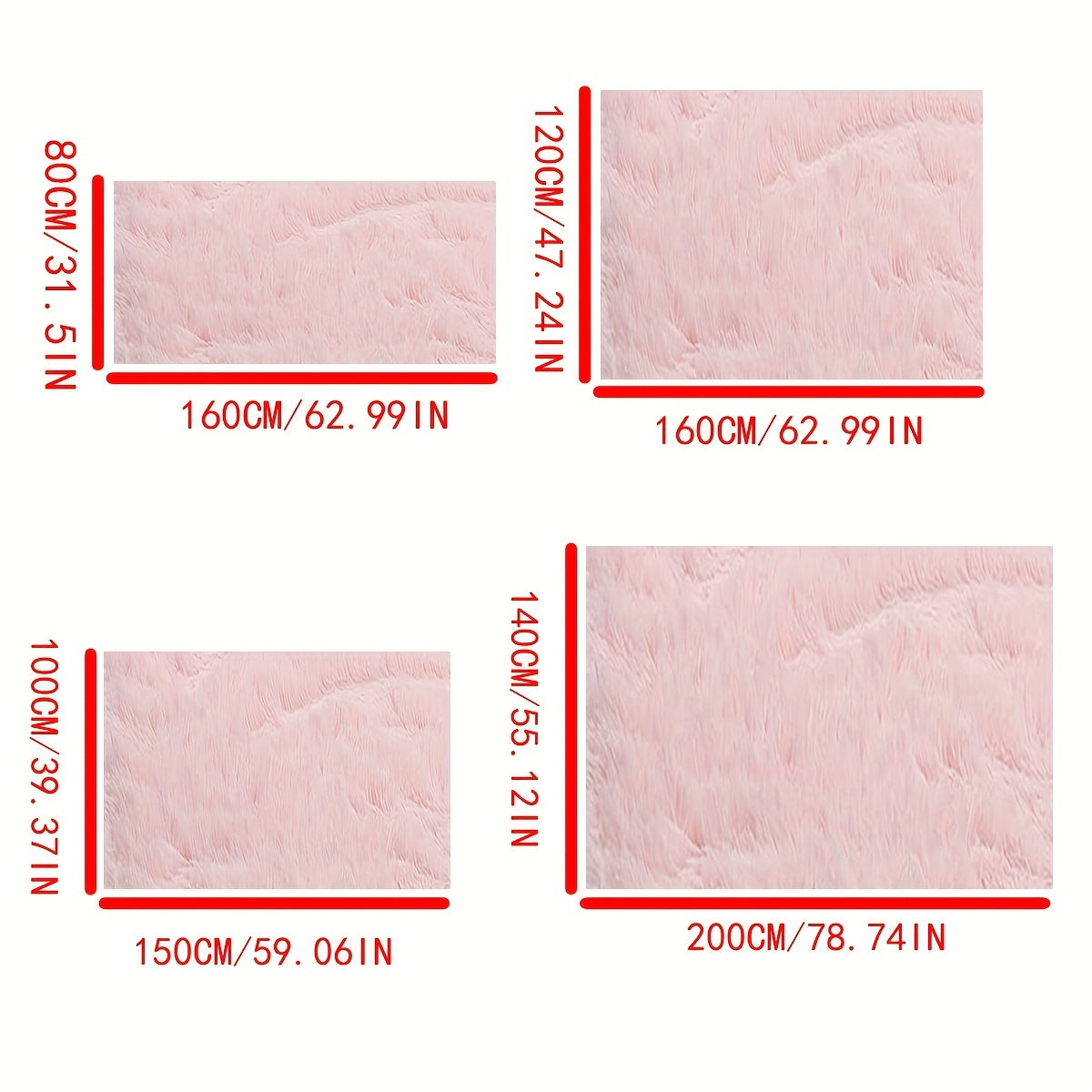 Plush Shaggy Rug for Living Room Bedroom Soft Fluffy Throw Carpet