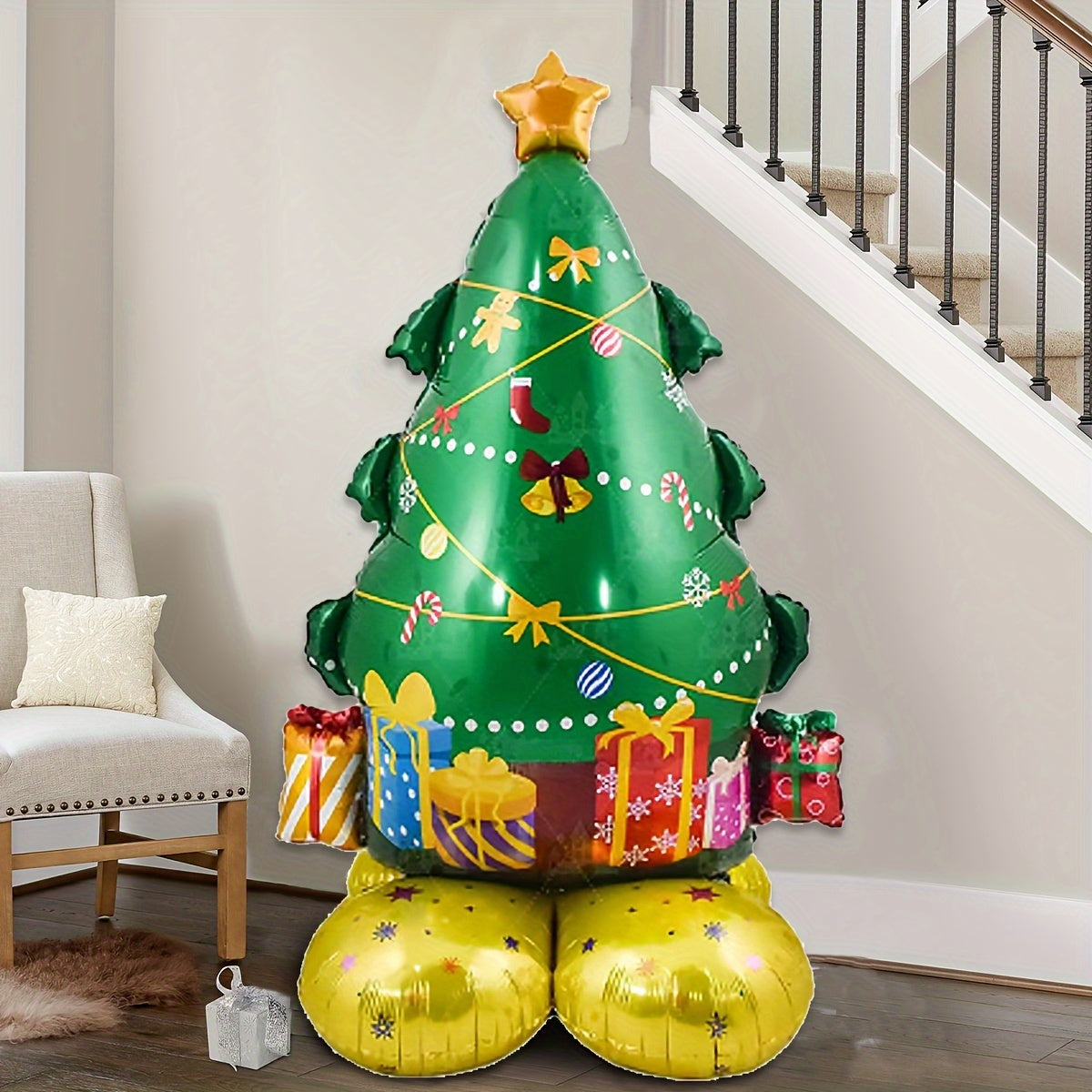 3D Standing Bell Tree Christmas Decoration Balloon