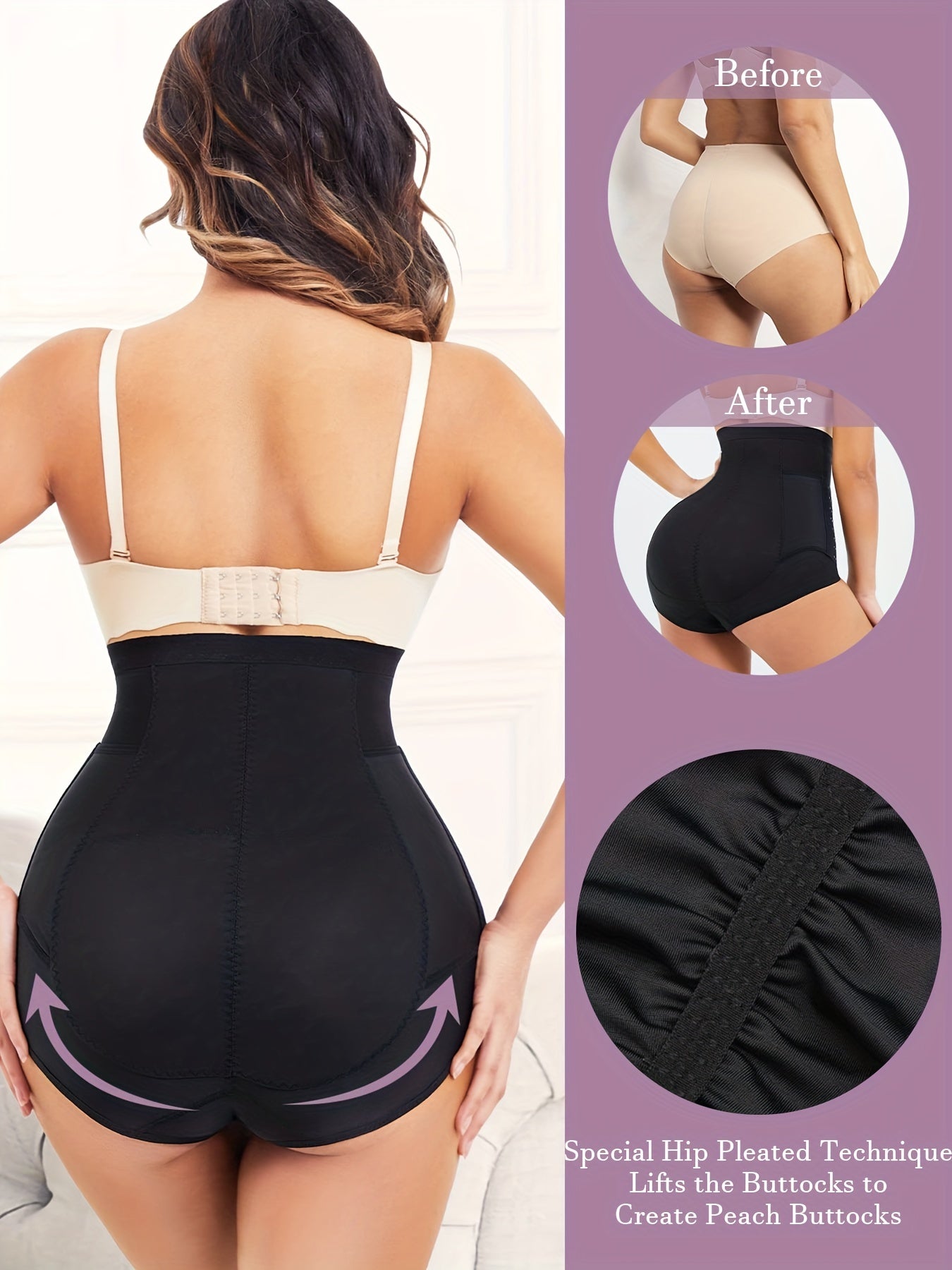 Front Zip Shaping Panties Tummy Control Compression Panties