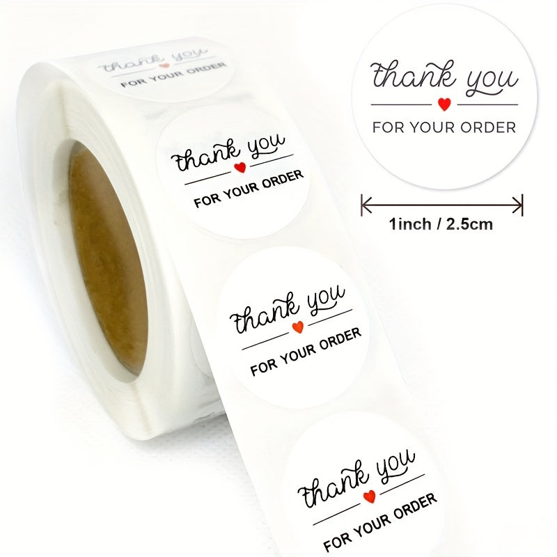 500 Thank You Stickers Baking Bread Cake Round Decorative Envelope Gift Label