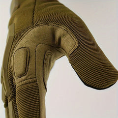 2pcs Men's Winter Waterproof Gloves Anti Slip Touch Screen Fleece Gloves