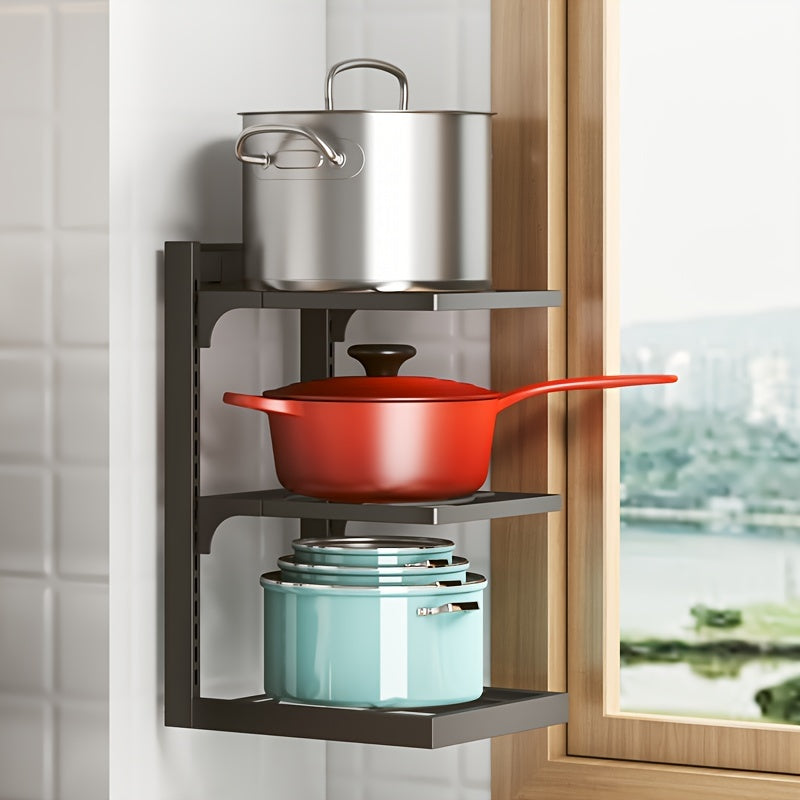 Adjustable Pot Lid Rack Cookware Holders Organizer