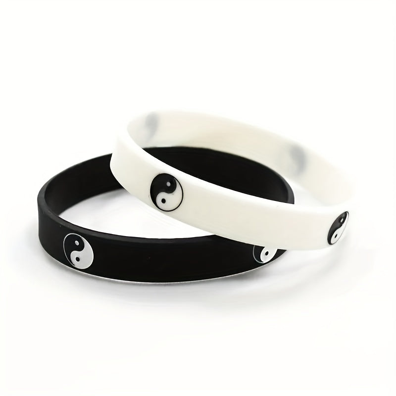 Tai Chi Silicone Wristband Bracelet & Bangles