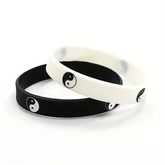 Tai Chi Silicone Wristband Bracelet & Bangles