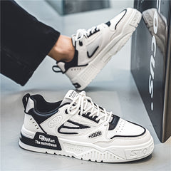 Men's Block Skate Shoes Lace Up Comfy Non Slip Sneakers