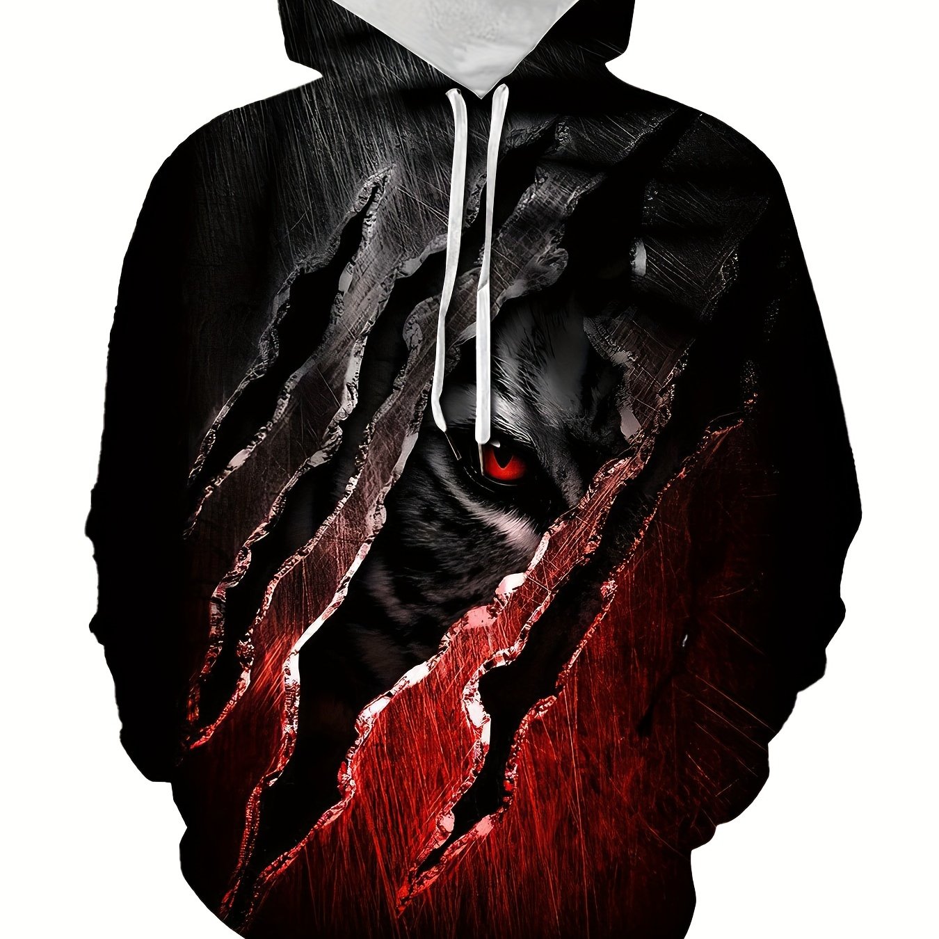 Men's Animal 3D Print Hooded Sweatshirt Sports Hoodie