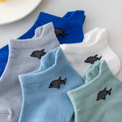 5pcs Boys Comfortable Dolphin Socks for Ocean Series