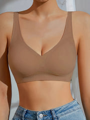 3pcs Seamless Push Up Bras Comfy & Breathable Women's Lingerie