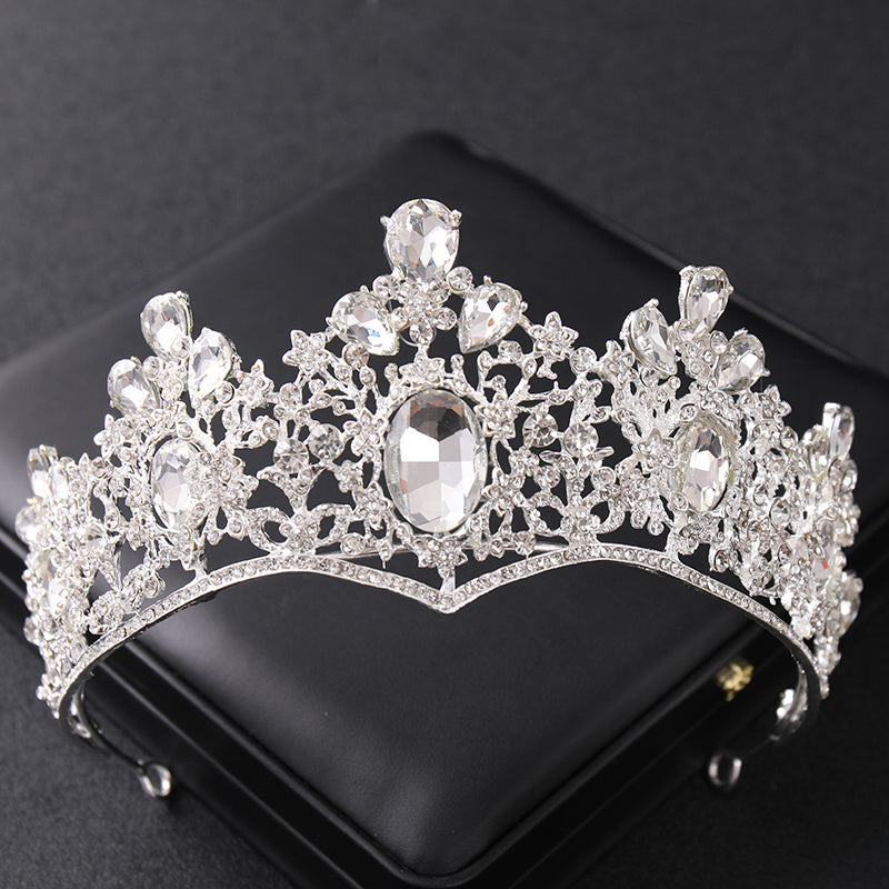 Baroque Crystal Crown Wedding Queen Tiaras And Crowns For Women