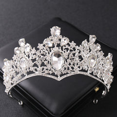 Baroque Crystal Crown Wedding Queen Tiaras And Crowns For Women