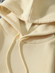 Women's Solid Hoodie Kangaroo Pocket Long Sleeve Pullover