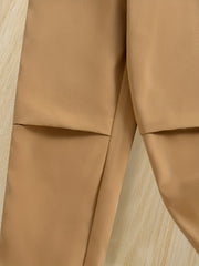 Boys Casual Letter Cargo Pants Elastic Waist Jogger Pants Kids Clothing