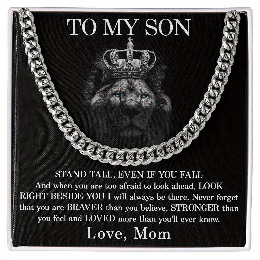 Son Cuban Chain Necklace Son Birthday Gift From Mom