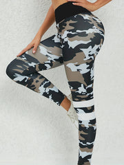 Women's Camo High Waist Leggings for Running Yoga Fitness
