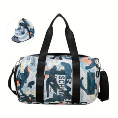 Large Capacity Duffel Bag With Shoe Pocket Waterproof Fitness Handbag