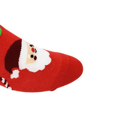 Men's Christmas Tube Socks Red Santa Print Autumn Winter