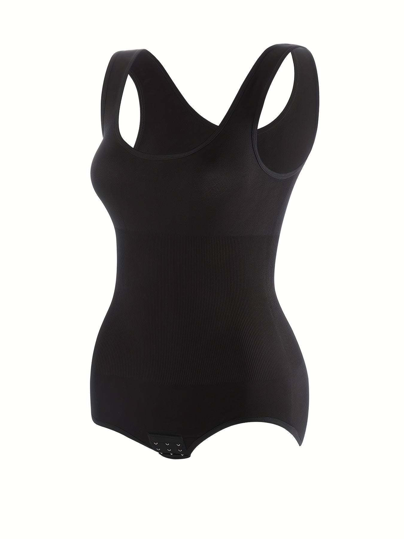 Solid Shaping Bodysuit Crew Neck Tummy Control Slimming Body Shaper