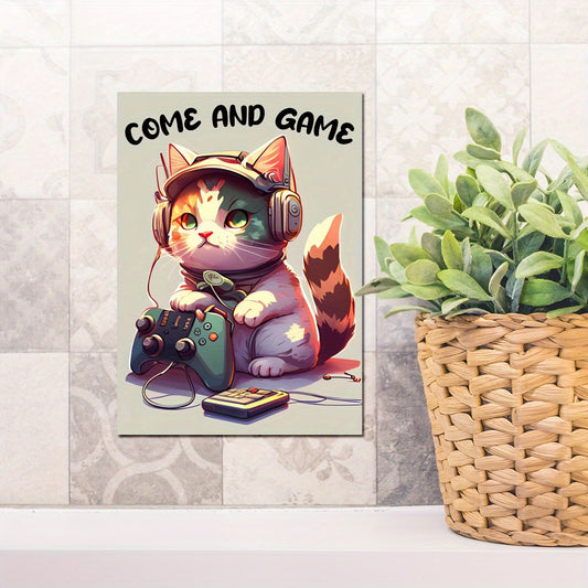 Baby Cat and Video Game Wall Sticker for Kids Room