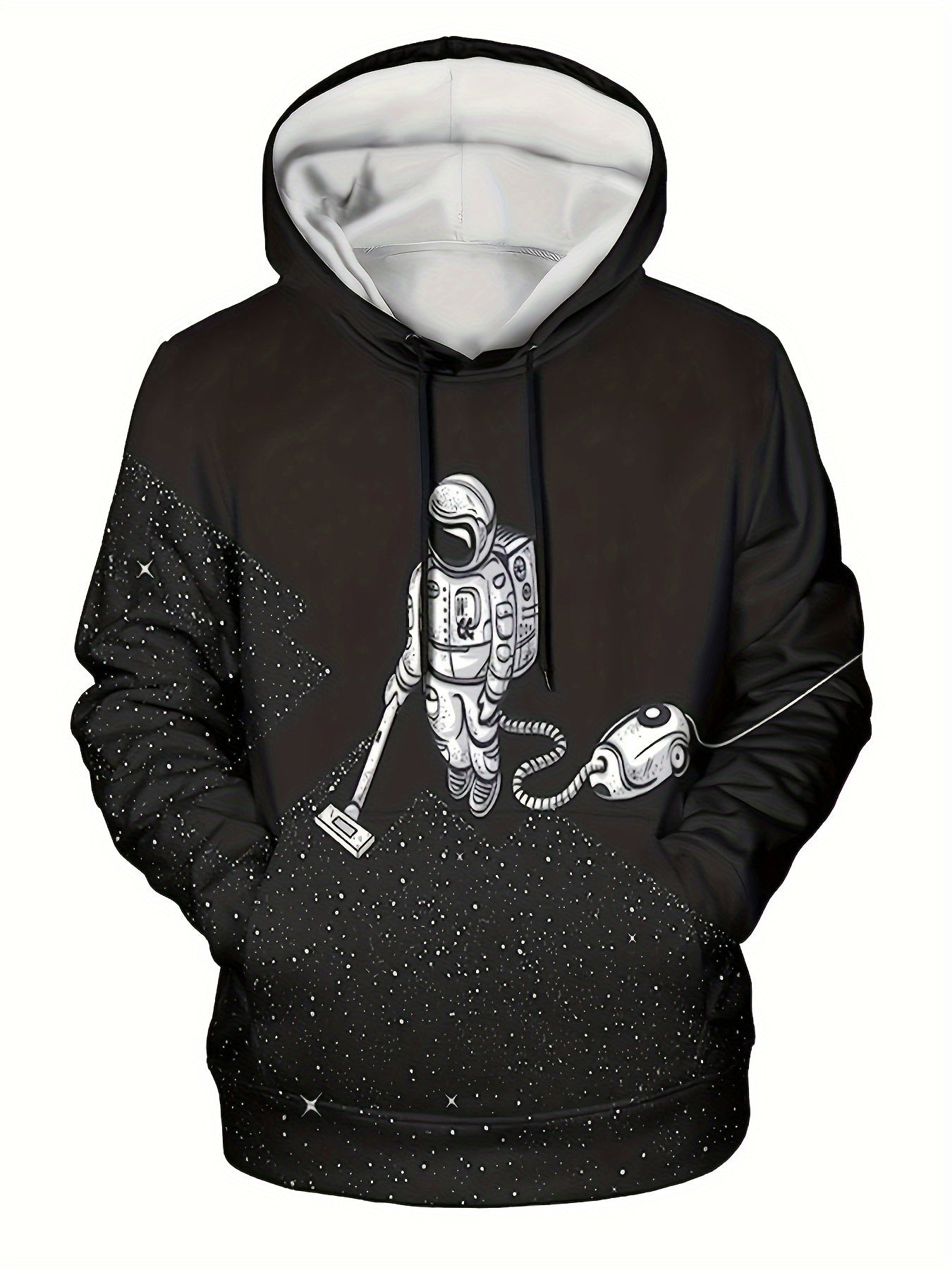 Ink Print Men's Graphic Hoodie Autumn Winter Pullover