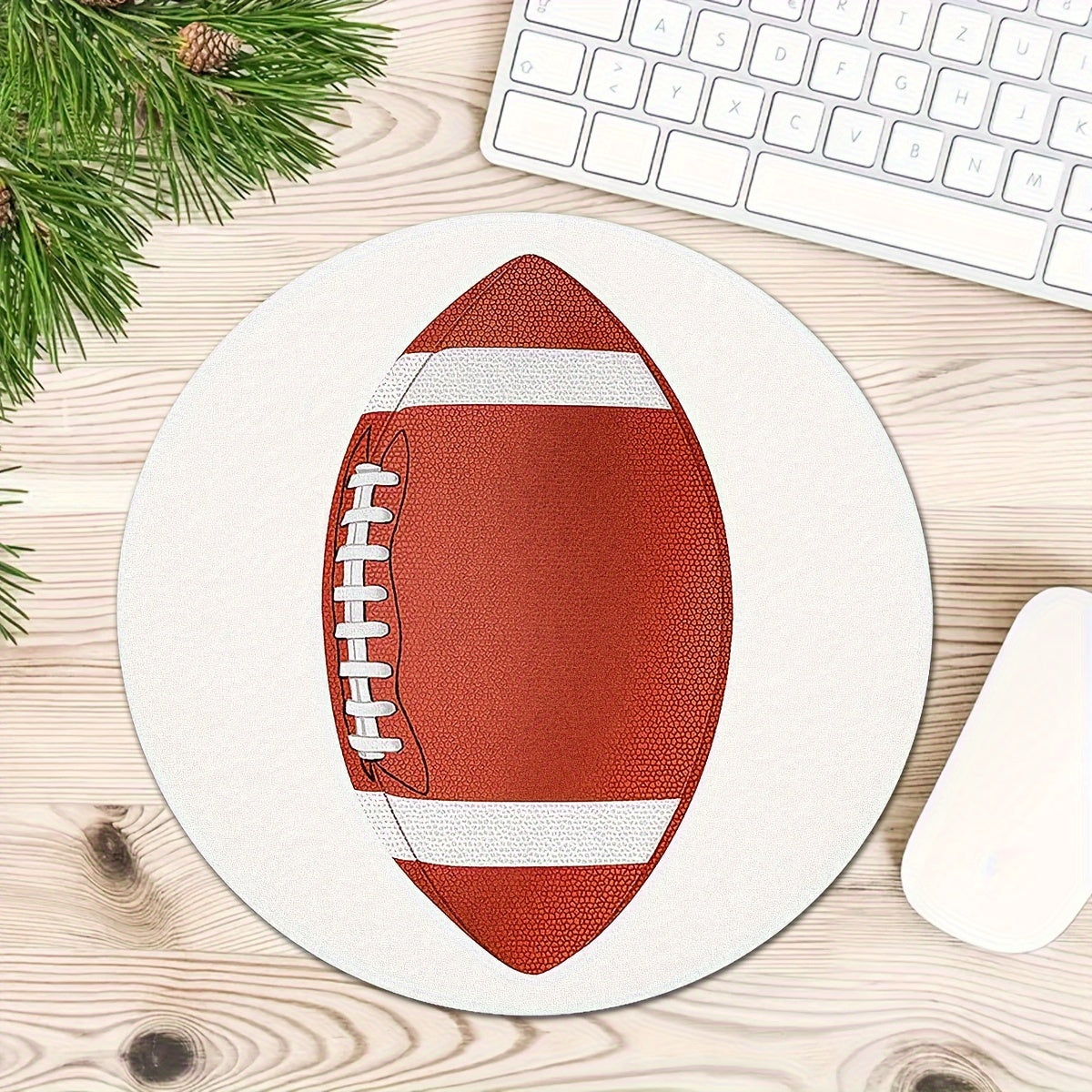 Rugby Printed Circular Anti Slip Mouse Pad