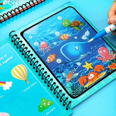 Reusable Watercolor Magic Book for Kids Ages 3+
