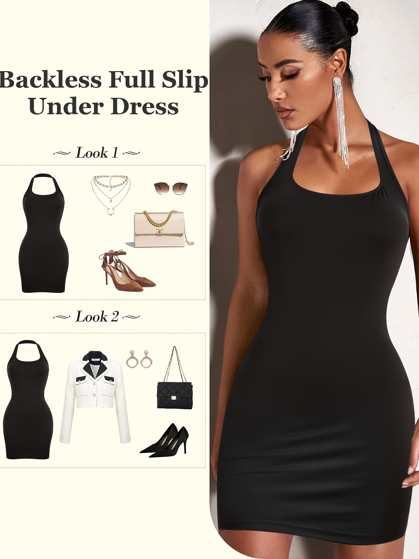Shaping Halter Dress Tummy Control Backless Body Shaper Women's Underwear