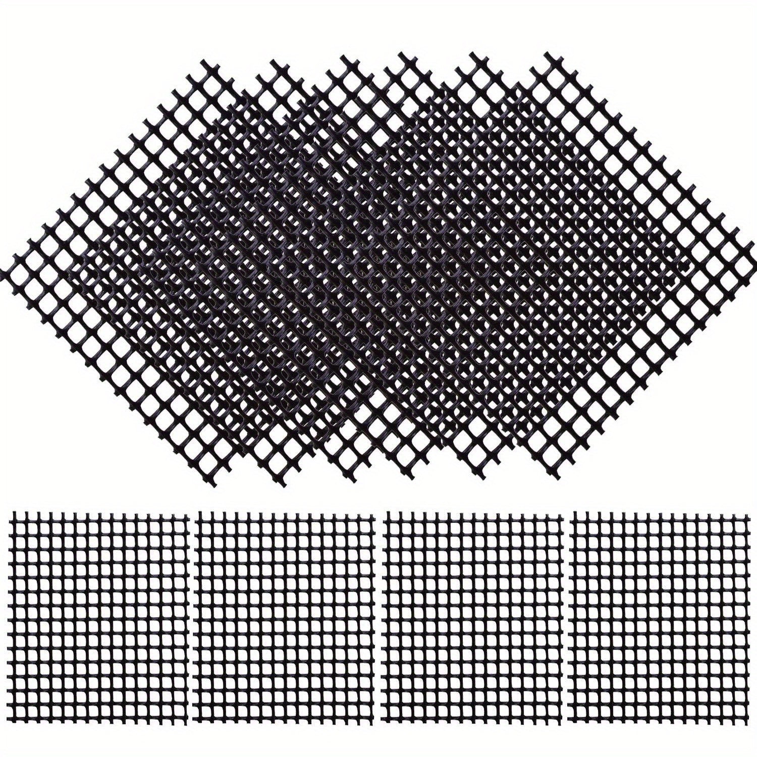 50pcs Plant Pot Mesh Pad Bonsai Pot Bottom Grid Mat Plant Drainage Screens