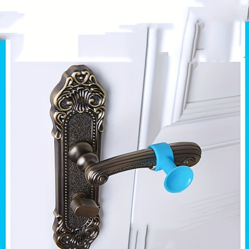 5pcs Silicone Door Stopper Without Punching Bathroom Door Handle Suction Cup