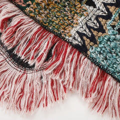 Boho Knitted Shawl Scarf High Neck Halter Small Square Scarf