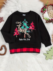 Baby Girls Christmas Print Long Sleeve Top for Spring and Autumn