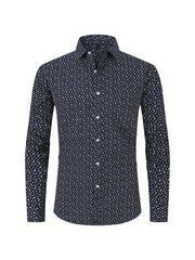 Men's Pattern Formal Button Up Shirt Spring/Fall Business Wear