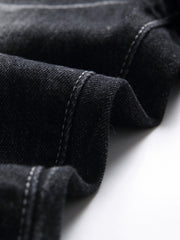 Men's Straight Leg Ripped Versatile Jeans