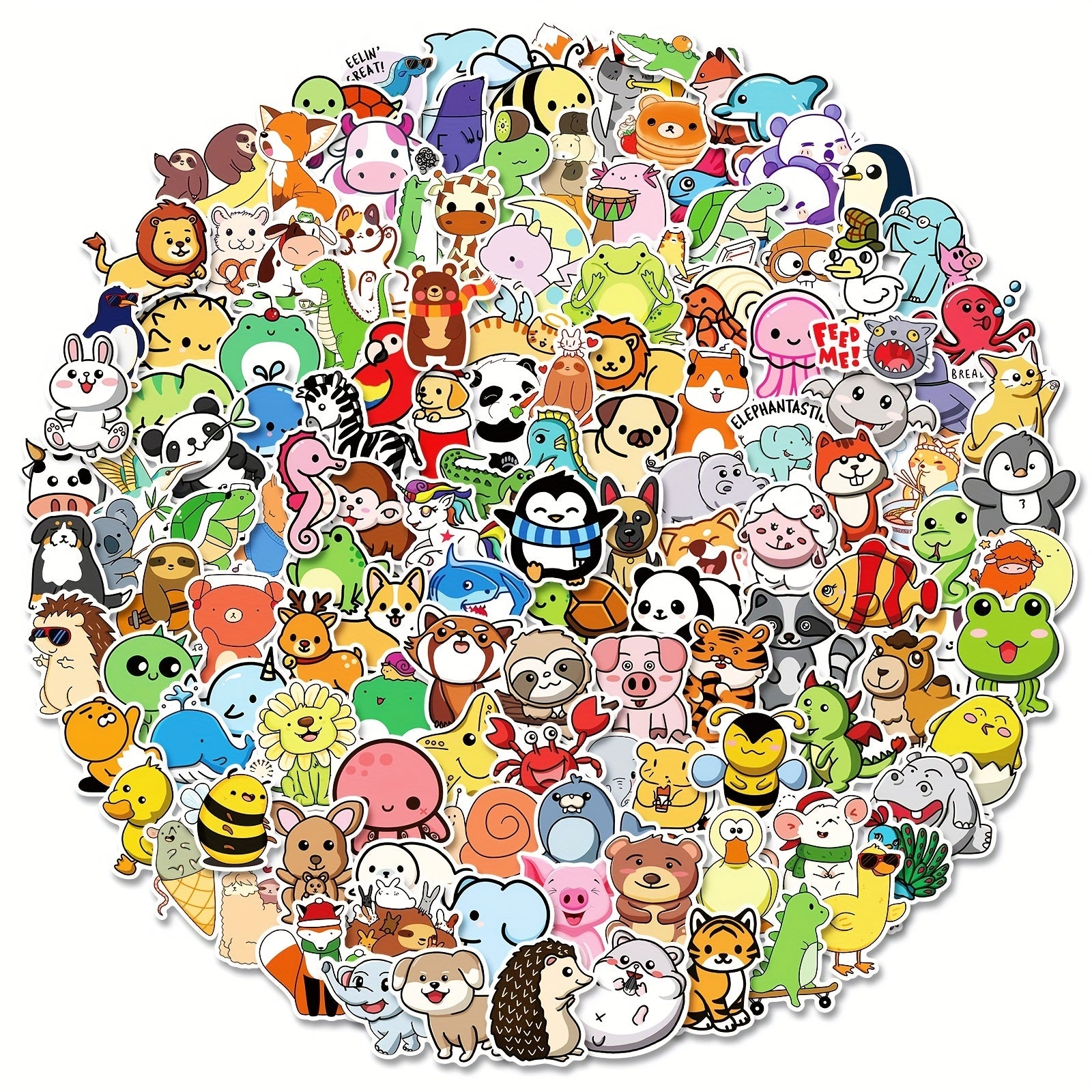 150 Cartoon Animal Stickers for Kids - Reward Stickers