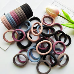 50pcs Elastic Hair Ties for Girls Seamless Stretchy Hair Band for Kids